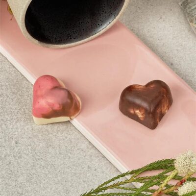 Marble Chocolate Heart (x2)