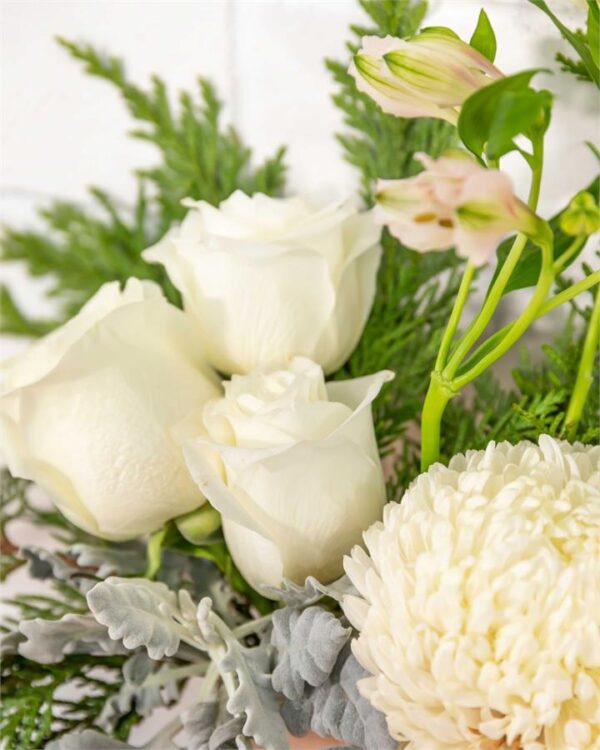 Monaco Vase Arrangement - Regular, White
